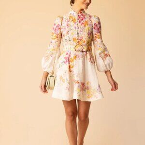 Zimmermann Natura Buttoned Mini Dress